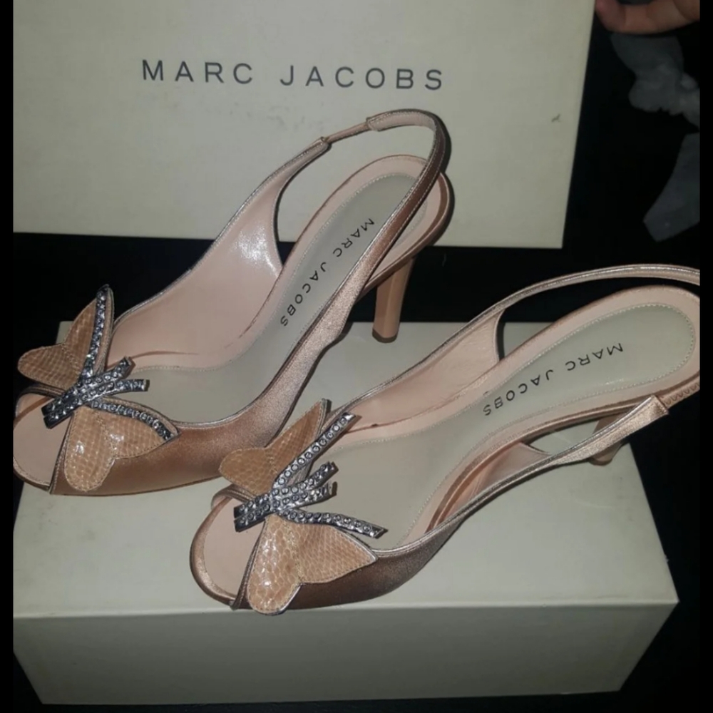 Marc Jacobs satin butterfly heels
